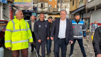 Birecik’te yağış sonrası ekipler harekete geçti