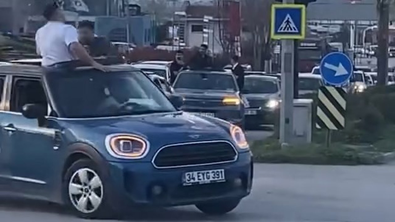 Bursa’da düğün konvoyu tehlike saçtı