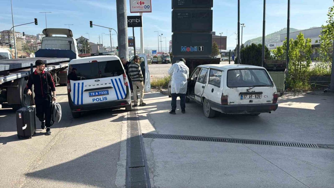 Çalınan otomobil akaryakıt istasyonunda bulundu