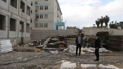 Cizre’de okul inşaatlarında inceleme