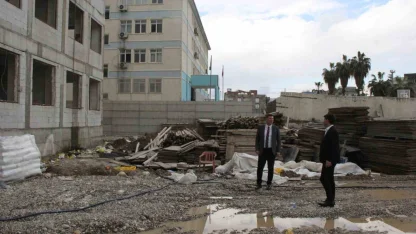 Cizre’de okul inşaatlarında inceleme