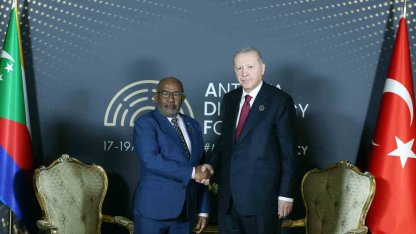 Cumhurbaşkanı Erdoğan Komorlar Birliği Cumhurbaşkanı Assoumani Azali ile görüştü