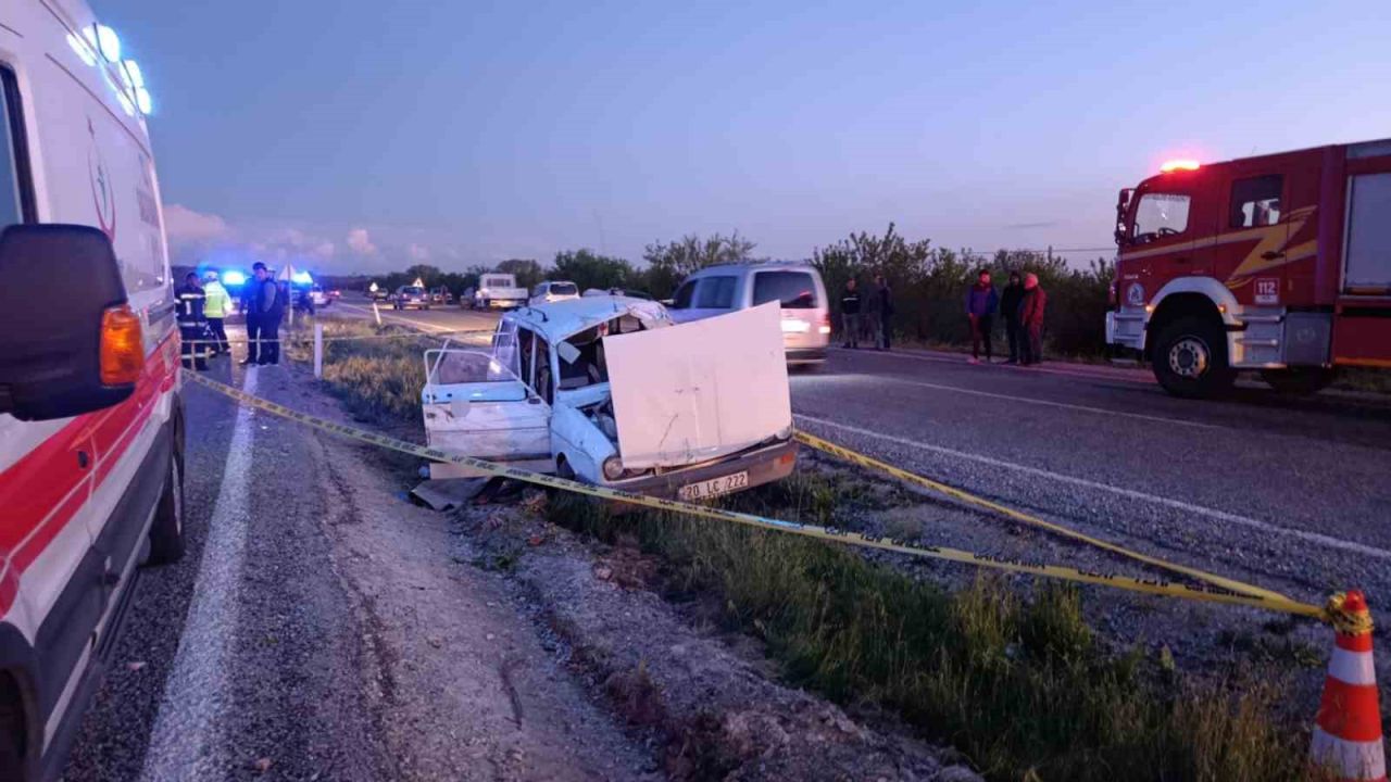 Denizli’de otomobil takla attı: 1 ölü, 4 yaralı
