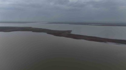 Devegeçidi Baraj Gölündeki kara parçası bir ayda suyla kaplandı