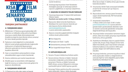 "Direniş ve Adalet" temalı Kısa Film Senaryo Yarışması’na başvurular 15 Mayıs’ta sona eriyor