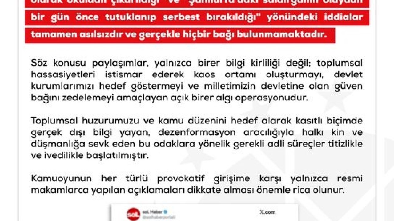 DMM’den Kahramanmaraş ve Şanlıurfa’daki saldırılarla ilgili dezenformasyon uyarısı