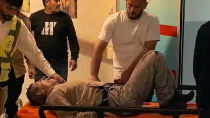 Duvardan düşen işçi yaralandı