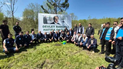 Düzce’de Devlet Bahçeli Hatıra Ormanı’na fidan dikildi