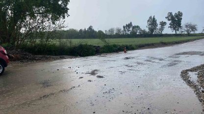 Düziçi’nde şiddetli yağış: Tarım arazileri ve yollar sular altında kaldı