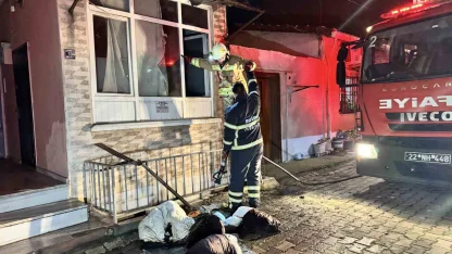 Edirne’de ev yangını