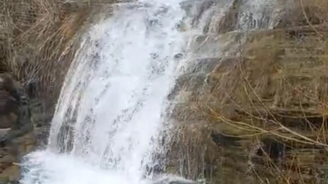 Elazığ’da yağışlar sonrası şelaleler coştu