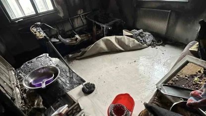 Elektrik konağından çıkan dairedeki yangın söndürüldü