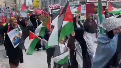 Ereğli’de Filistin’e destek yürüyüşü