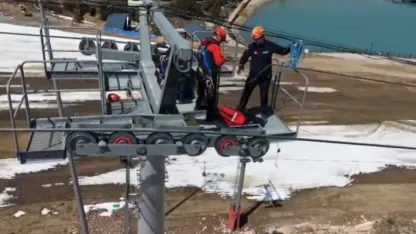 Ergan Dağı’nda teleferik kurtarma tatbikatı