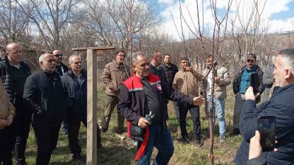 Erzincan’da çiftçilere budama eğitimi verildi