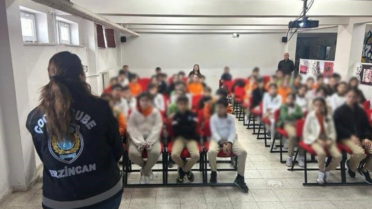 Erzincan’da öğrencilere güvenlik ve bilinçlendirme eğitimi