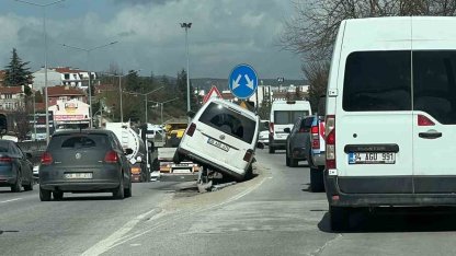 Eskişehir’de çevre yolunda korkutan kaza