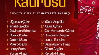 Galatasaray’ın, Göztepe maçı kamp kadrosu belli oldu