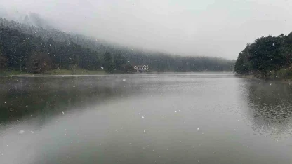 Gölcük’te kar yağışı ve sis etkili oldu