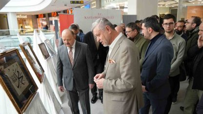 Hattat Emrullah Demirkaya’nın eserlerinin 34 yıl sonra ilk kez bir araya geldiği sergiye yoğun ilgi