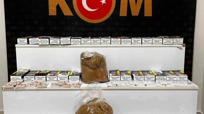 İş yerine yapılan operasyonda 12 bin adet dolu makaron bulundu