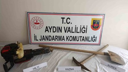İzinsiz kazı yaptı, suçüstü yakalandı