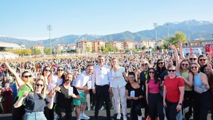 Kadınların ritmi Denizli’ye enerji kattı
