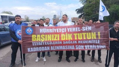 Kadroları alınan itfaiyecilerden Ankara Büyükşehir Belediyesine tepki