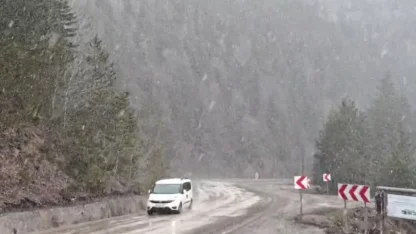 Karabük’ün yüksek kesimlerinde kar yağışı yeniden başladı