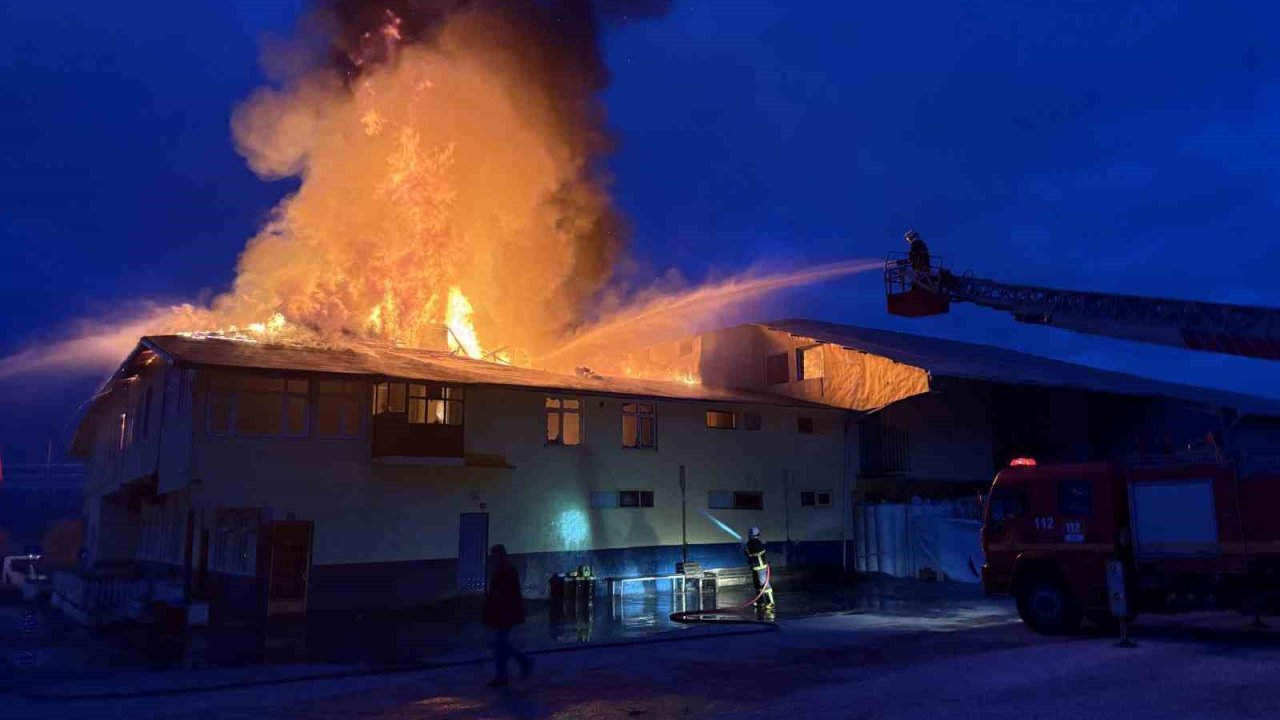 Kastamonu’da fabrika yangını