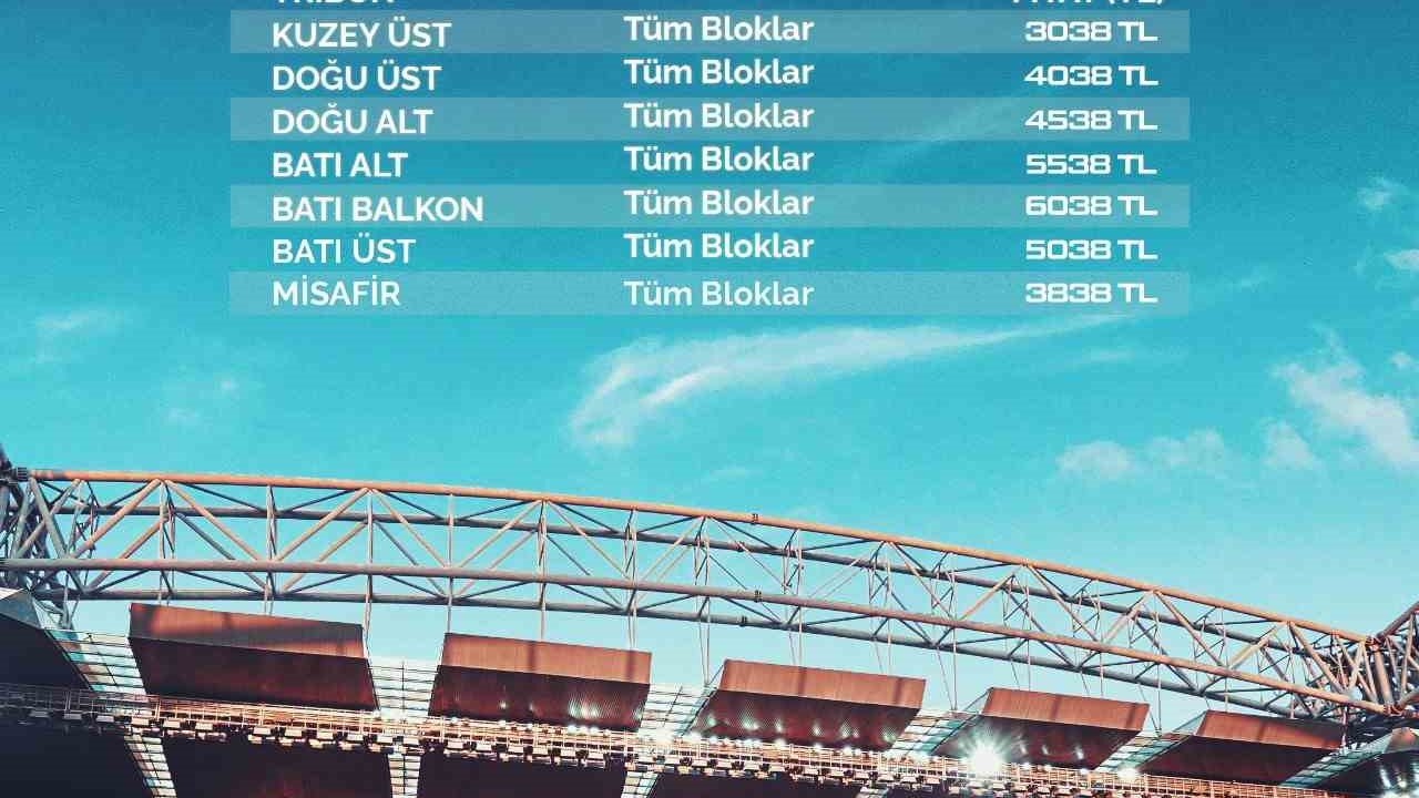 Kayserispor - Fenerbahçe maçının bilet fiyatları belli oldu
