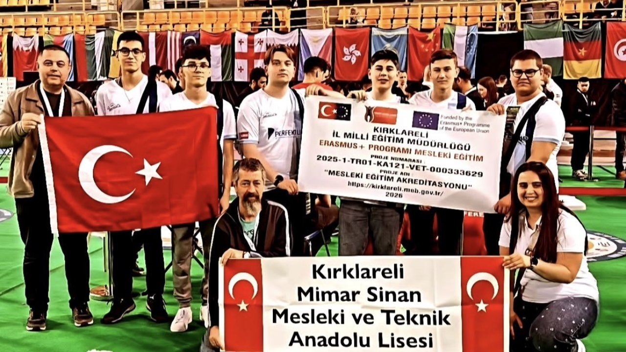 Kırklareli Mimar Sinan Mesleki ve Teknik Anadolu Lisesi öğrencileri dünya şampiyonu oldu