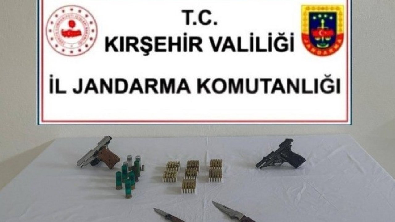 Kırşehir’de ruhsatsız silah operasyonu: 2 tabanca, 167 fişek ele geçirildi
