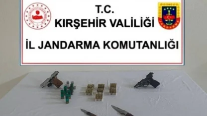 Kırşehir’de ruhsatsız silah operasyonu: 2 tabanca, 167 fişek ele geçirildi