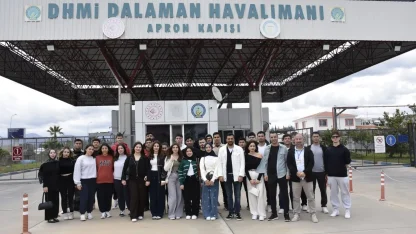 Köyceğiz MYO öğrencilerine havalimanında uygulamalı eğitim