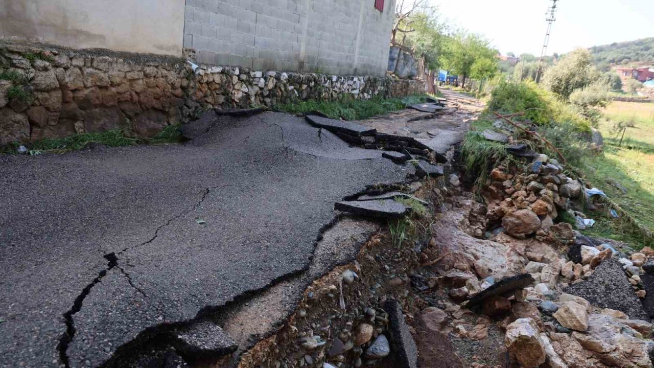 Kozan’da selin izleri havadan görüntülendi
