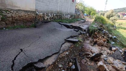 Kozan’da selin izleri havadan görüntülendi