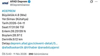 Kütahya merkezli deprem Bursa’da da hissedildi