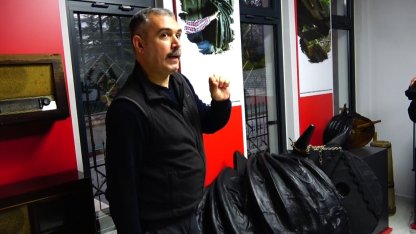 Kütahyalı öğretmenler Ahmet Uluçay müzesinde deri işleme sanatı hakkında bilgilendi