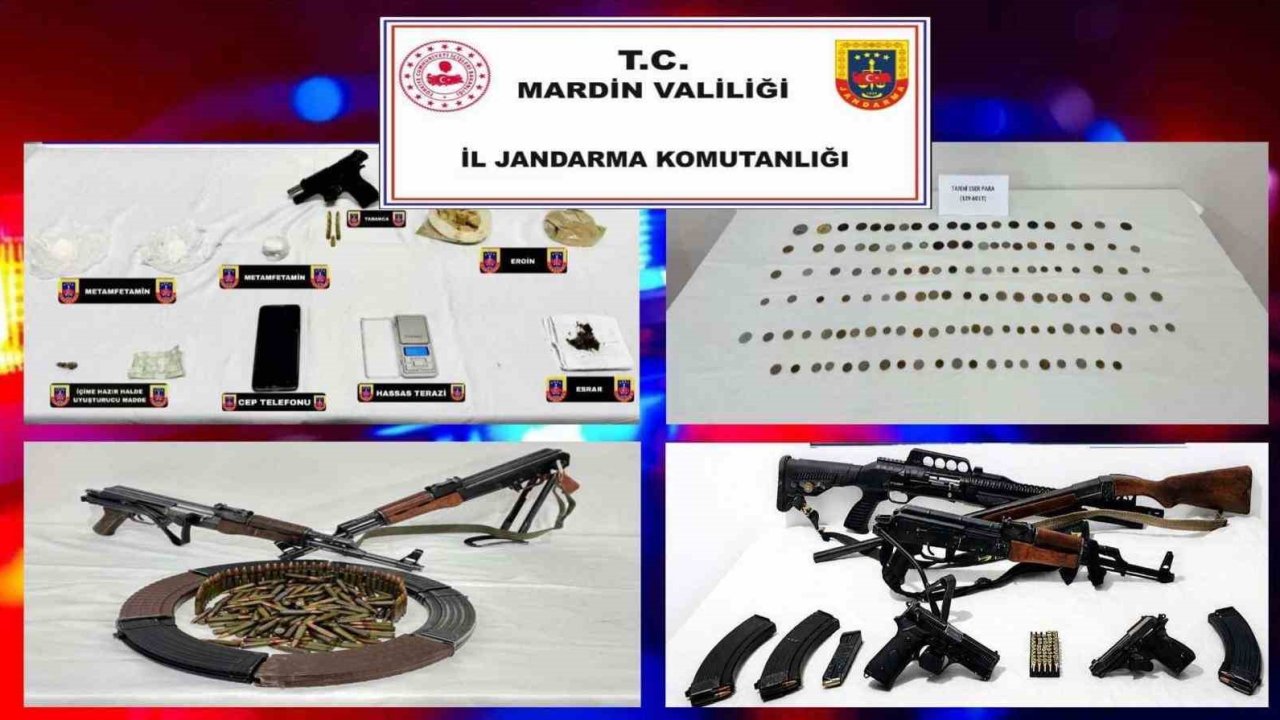 Mardin’de silah ve tarihi eser kaçakçılığı operasyonu: 6 gözaltı