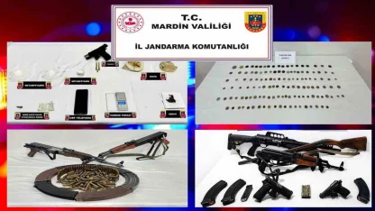 Mardin’de silah ve tarihi eser kaçakçılığı operasyonu: 6 gözaltı