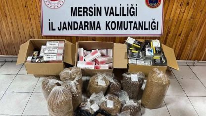 Mersin’de kaçak makaron operasyonu: 2 gözaltı