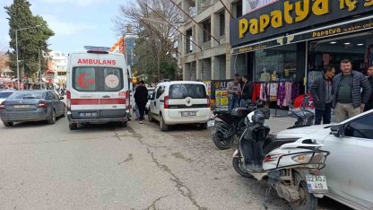 Motosikletin çarptığı yaya yaralandı