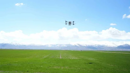 Muş’ta 42 bin dönümlük tarım arazisi dron ile gübrelendi