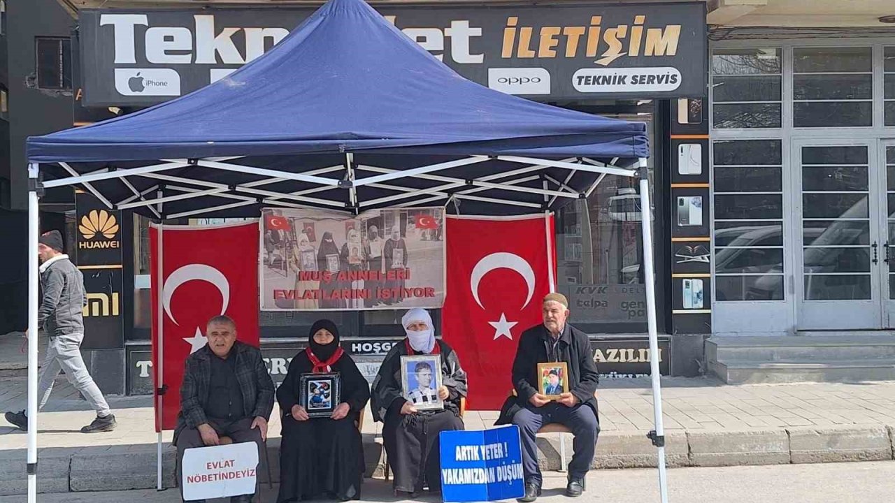 Muş’ta evlat nöbeti sürüyor