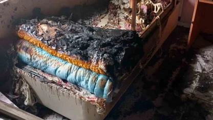 Nevşehir’de yıldırım düşen evde yangın çıktı