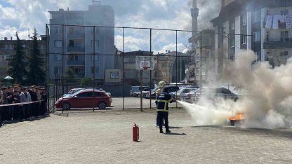 Ordu’da liseli öğrencilere hayat kurtaran yangın tatbikatı