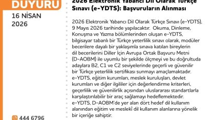 ÖSYM’den Türkiye’de bir ilk: e-YDTS başvuruları açıldı