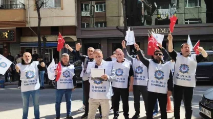 Öz İplik İş’ten Ar Leder önünde basın açıklaması