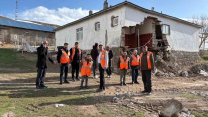 Patnos’ta deprem sonrası inceleme